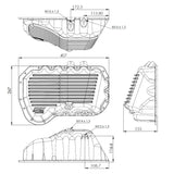 Aluminum Oil Pan Sump 4.22 quarts (4.0L) for VW 1.8 2.0 8V 16V