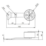 BLACK ACCELERATOR ROLLER PEDAL VW BUG / GHIA / BUS /DUNE / BAJA