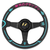 350mm Steering Wheel + Short Hub Adapter Kit For Mazda Miata RX-7 RX-8 MX-3 MX-6