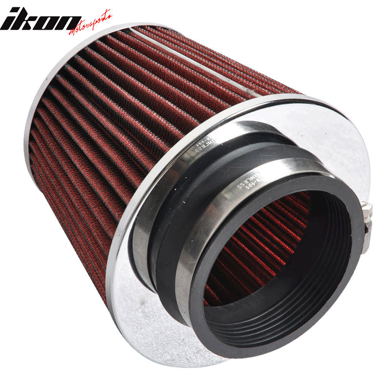 3.5in Race Cold Airintake Cone Filter Red Benz SL SLK Series
