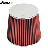 Universal Fitment 3in Race Performance Cold Airintake Cone Filter Red