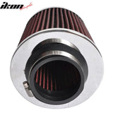 Universal Fitment 3in Race Performance Cold Airintake Cone Filter Red
