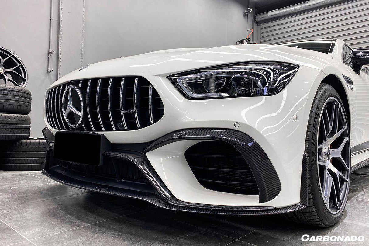 2019-2023 Mercedes Benz AMG GT63S 4Door Coupe X290 OEM Style Carbon Fiber Middle Front Lip
