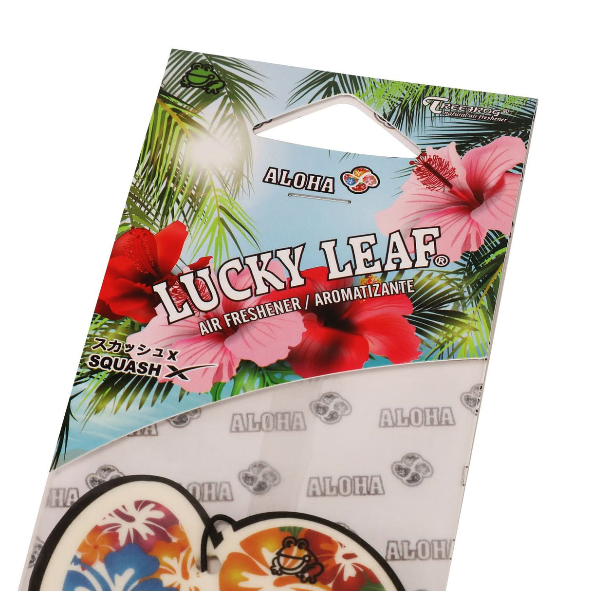 Tree Frog Lucky Leaf Aloha Air Freshener - 72mm x 78mm Squash