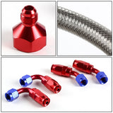 Universal Fuel Tank Fittings + Braided Feed Return Line 10AN to AN6 Stainless Steel