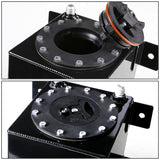 1-Gallon Aluminum Fuel Cell Gas Tank with Black Cap Bottom-Feed