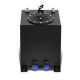 2.5 Gallon Aluminum Fuel Cell Gas Tank with Level Sender - Black