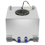 8 Gallon Aluminum Fuel Cell Gas Tank with Level Sender - Black Cap