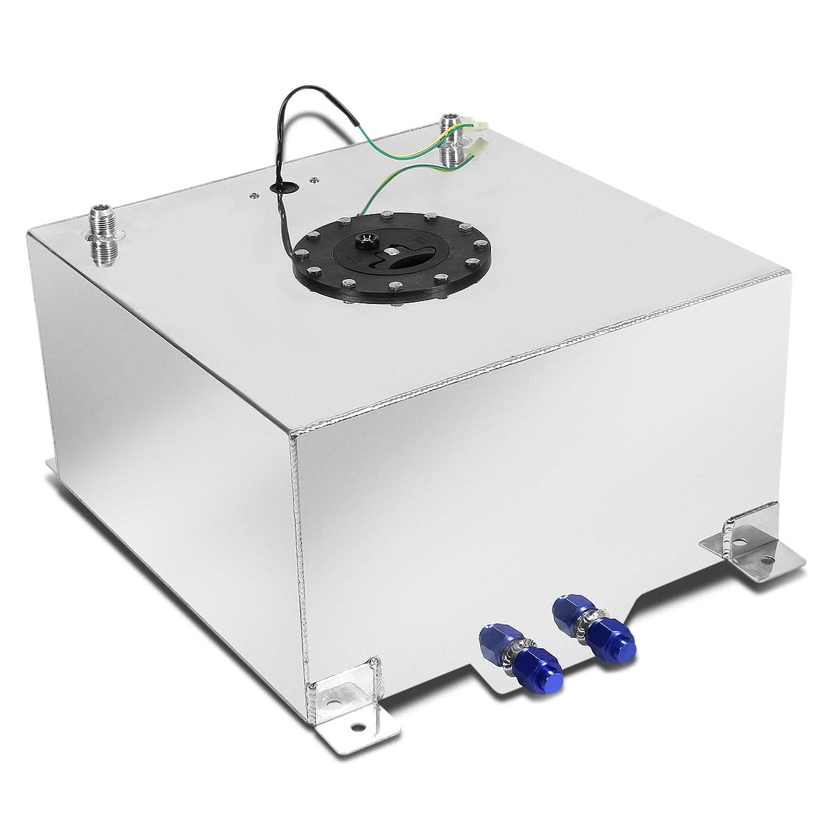 15.5 Gallon Aluminum Fuel Cell Gas Tank with Level Sender - Polished