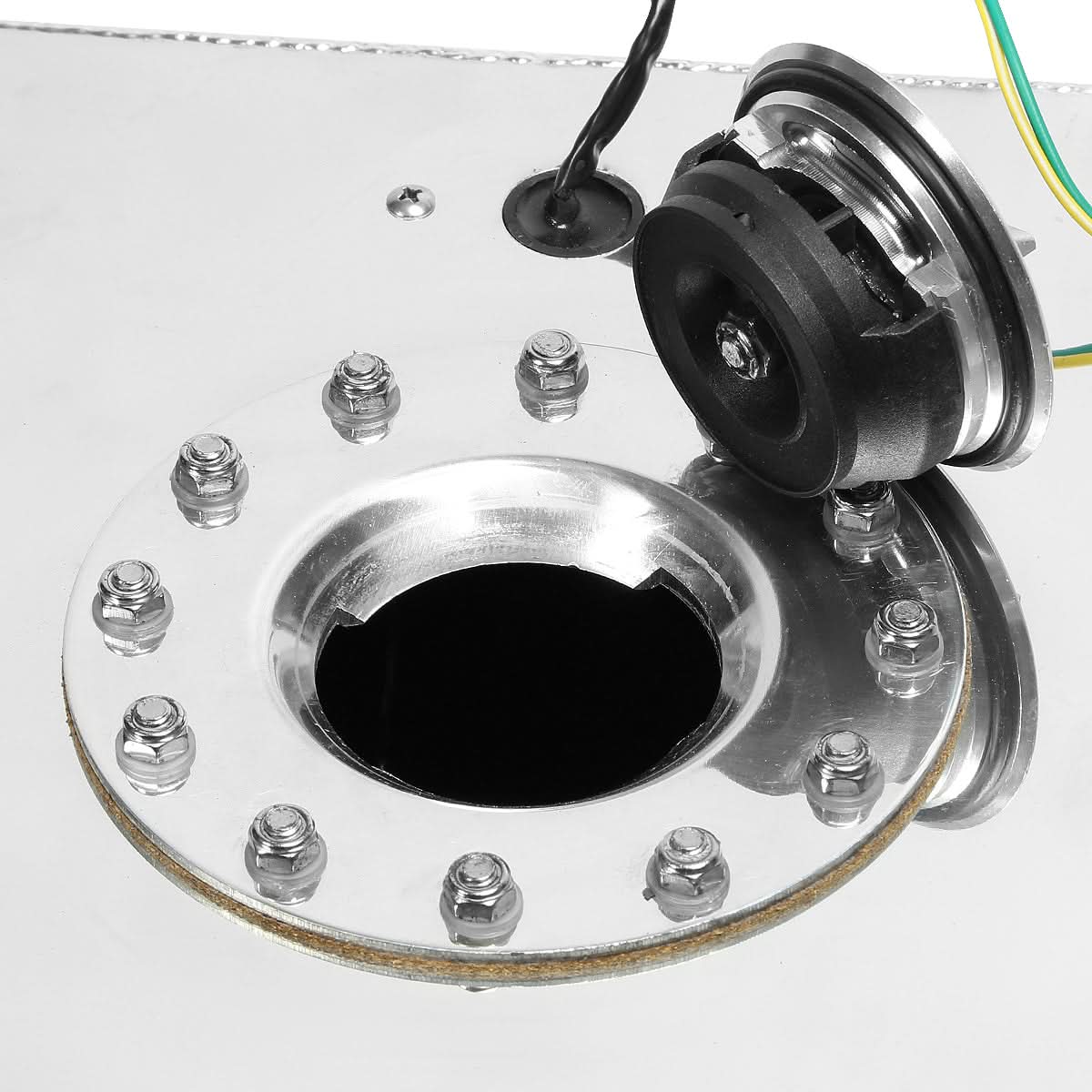 15 Gallon Aluminum Fuel Cell Gas Tank with Level Sender - Polished