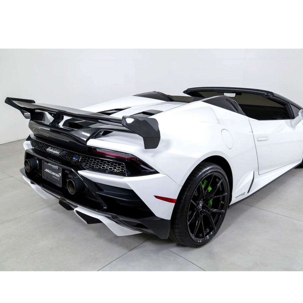 AP Style Dry Carbon Fiber Rear Wing with Base Panel for Lamborghini Huracan LP580 LP610 EVO