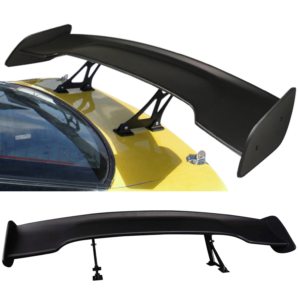 Universal 57 Inches JDM GT Type Black Adjustable Trunk Spoiler ABS