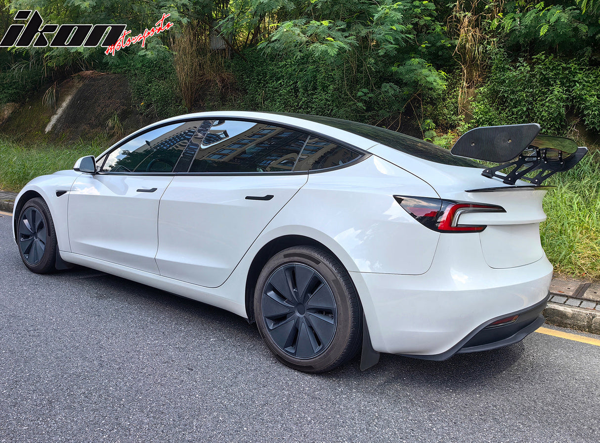 Universal JDM GT Style Carbon Fiber Print Trunk Spoiler Wing Lip ABS