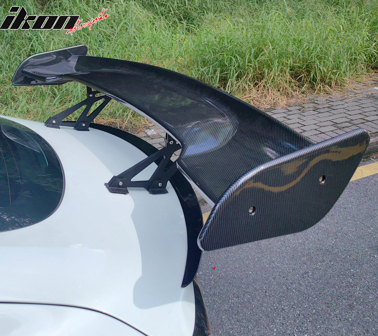 Universal JDM GT Style Carbon Fiber Print Trunk Spoiler Wing Lip ABS