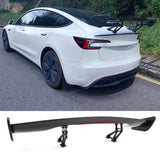 Universal JDM GT Style Carbon Fiber Print Trunk Spoiler ABS w/ Light