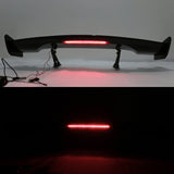 Universal JDM GT Style Carbon Fiber Print Trunk Spoiler ABS w/ Light