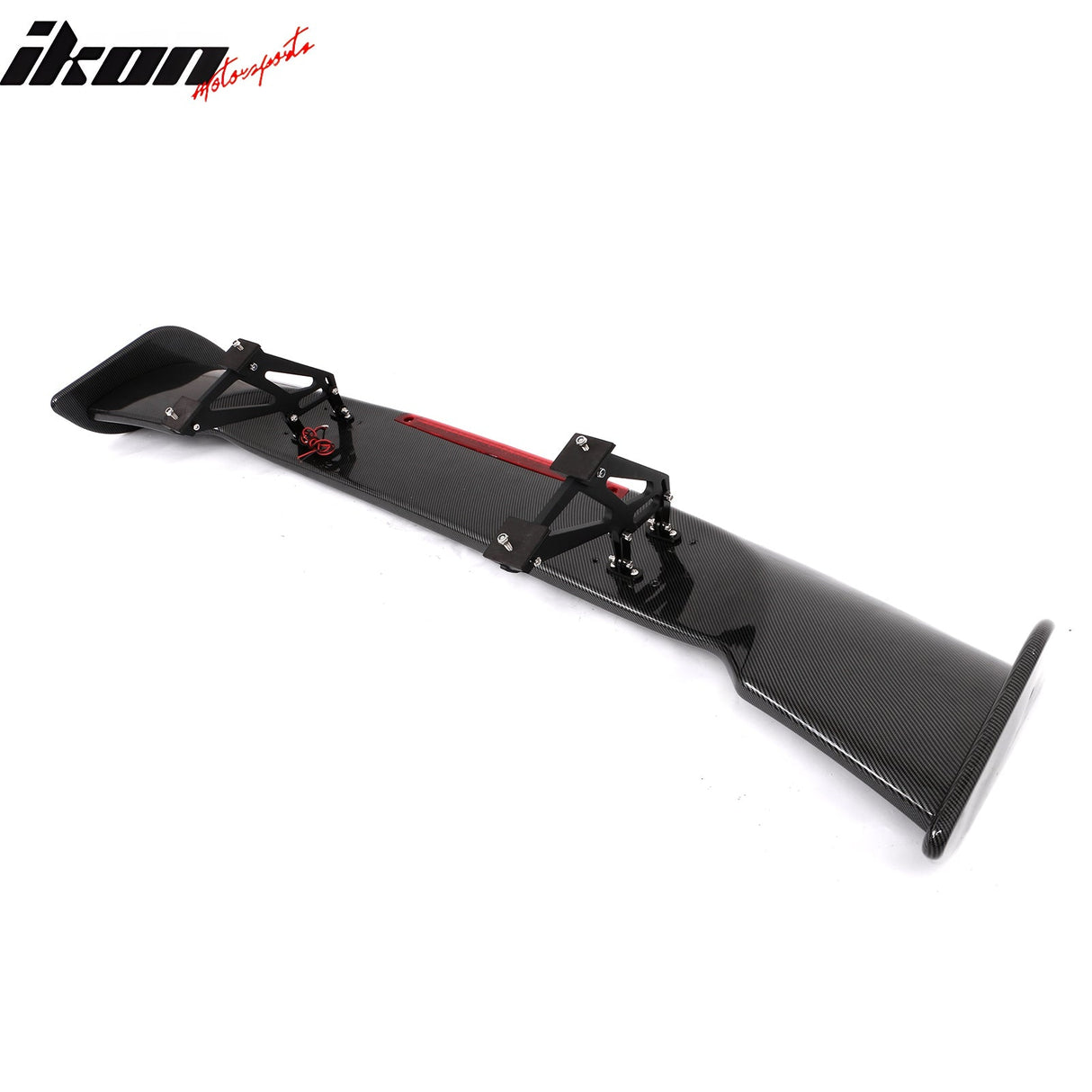 Universal JDM GT Style Carbon Fiber Print Trunk Spoiler ABS w/ Light