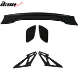 Universal 57In GT Style Gloss Black Trunk Spoiler LED Brake Light ABS