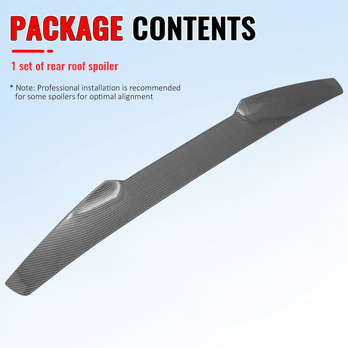 2017-2026 Alfa Romeo Giulia V Style Rear Roof Spoiler Carbon Fiber Print ABS