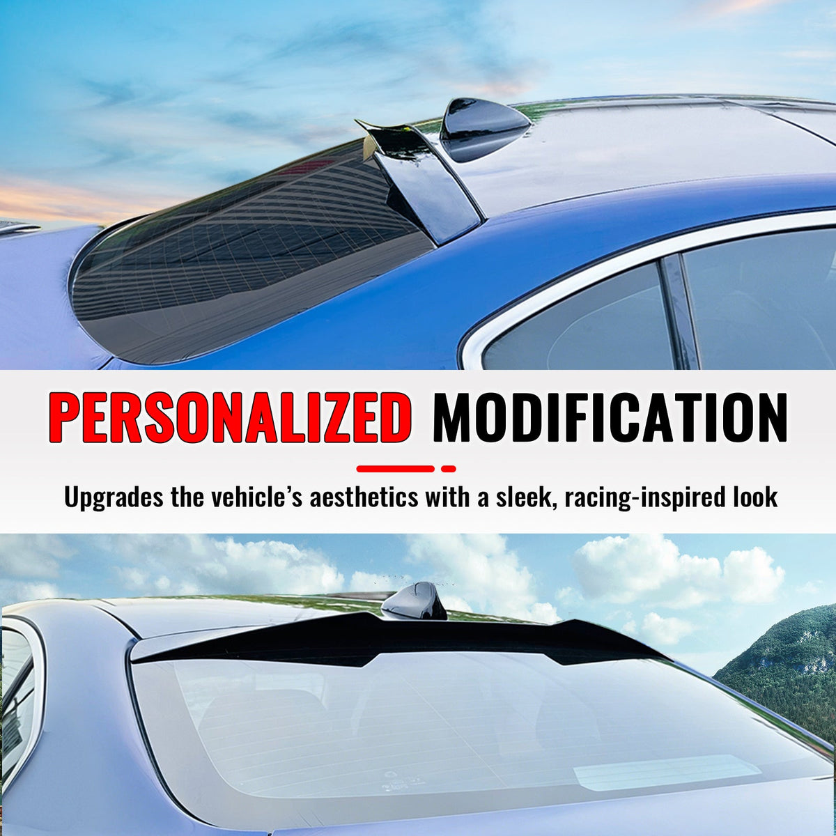 2017-2026 Alfa Romeo Giulia V Style Gloss Black Rear Roof Spoiler Wing Lip ABS