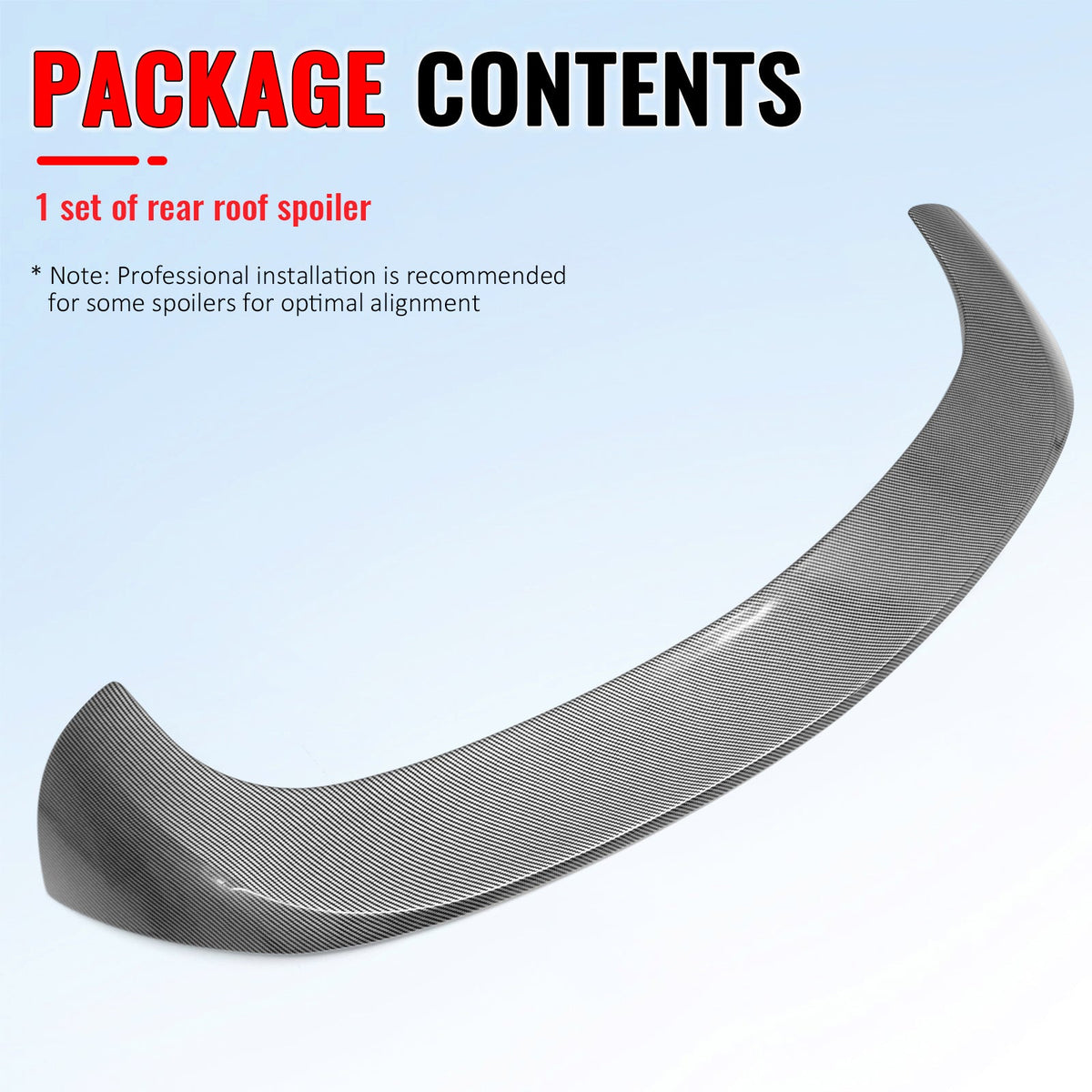 2017-2026 Alfa Romeo Stelvio IKON Style Rear Roof Spoiler Carbon Fiber Print ABS