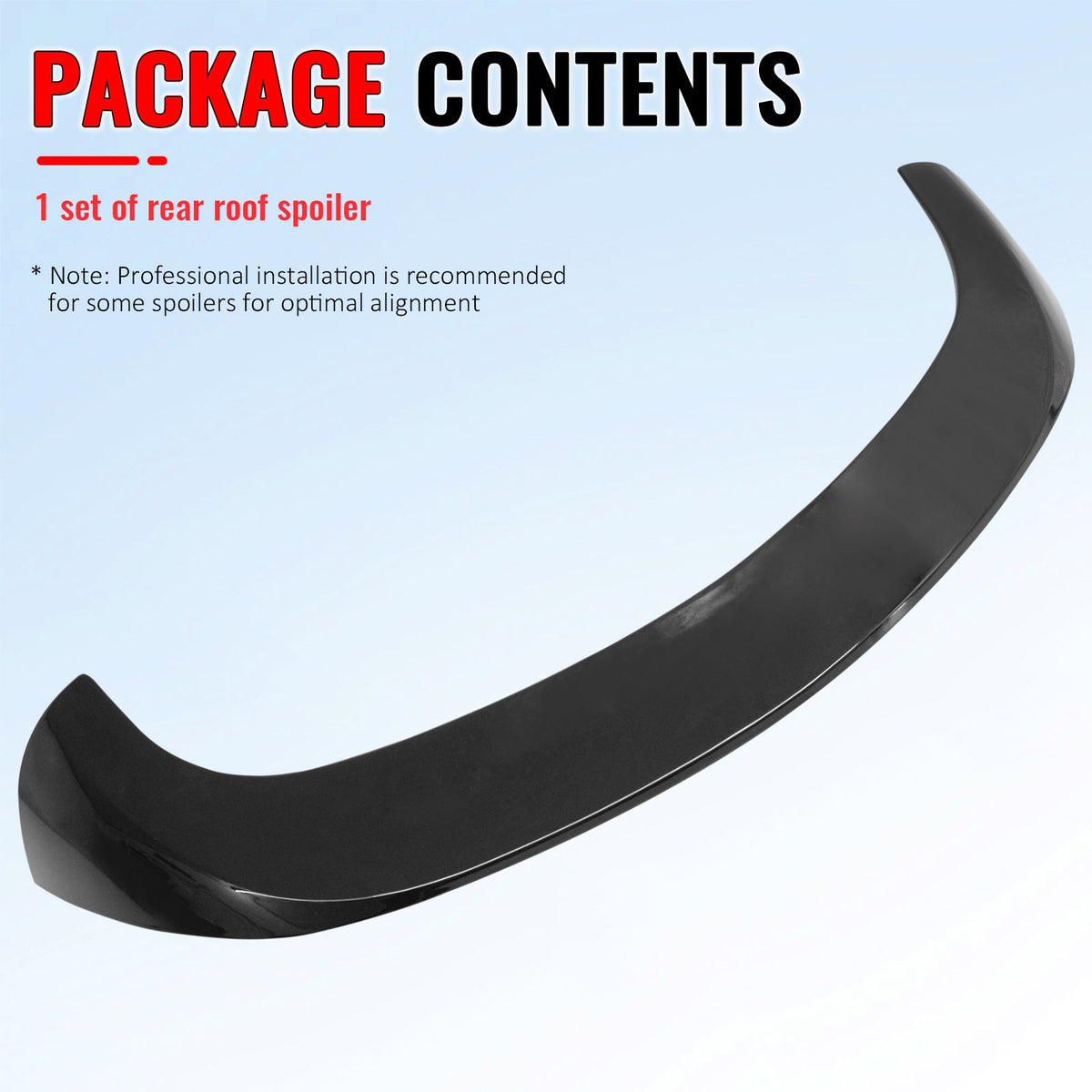 2017-2026 Alfa Romeo Stelvio Gloss Black IKON Style Rear Roof Spoiler Wing Lip ABS