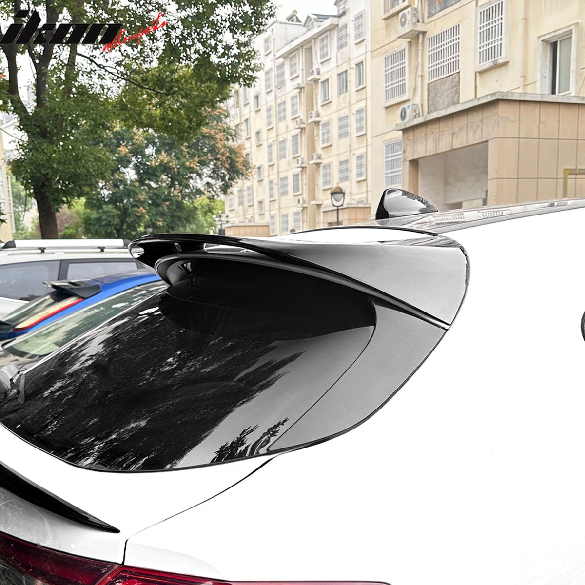 2017-2026 Alfa Romeo Stelvio Gloss Black IKON Style Rear Roof Spoiler Wing Lip ABS
