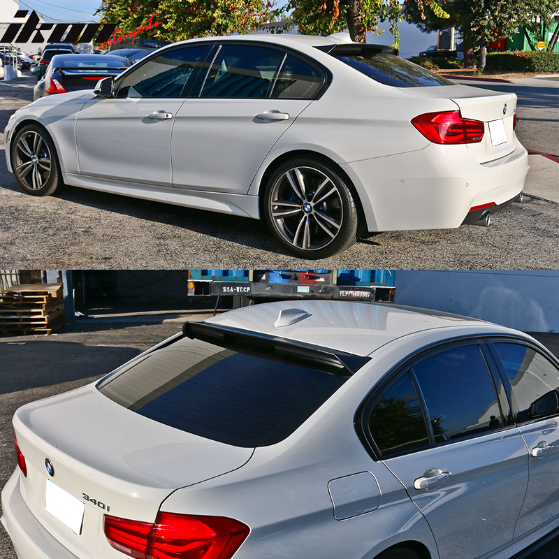 2012-2018 BMW F30 3-Series IKON Style Unpainted Roof Spoiler Wing ABS