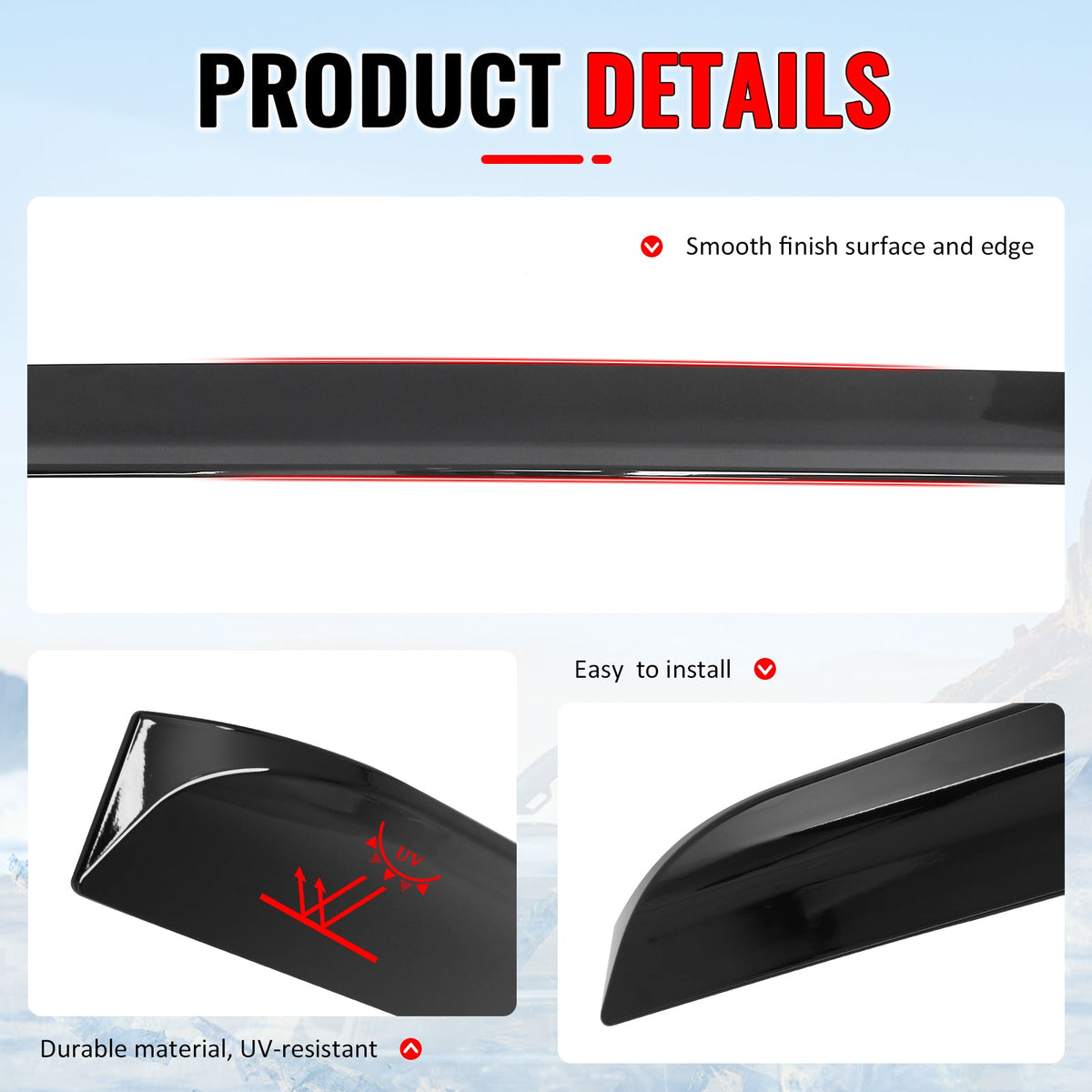 2011-2023 Dodge Charger Gloss Black Roof Spoiler Rear Window Wing Lip ABS
