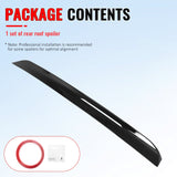 2011-2023 Dodge Charger Gloss Black Roof Spoiler Rear Window Wing Lip ABS