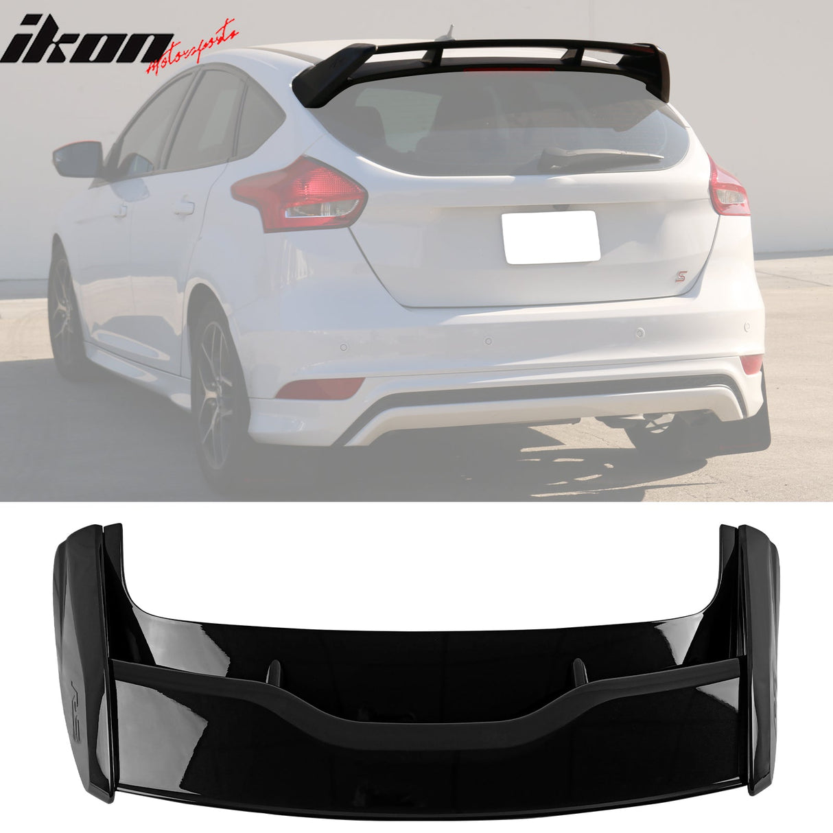 2012-2018 Ford Focus MK3 Hatchback RS Painted Rear Roof Spoiler Wing