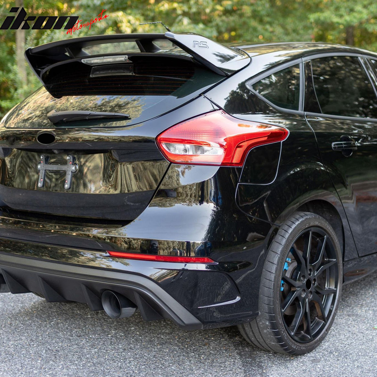 Roof Spoiler for Ford Focus Hatchback 5-Door 2012-2018 RS Style Gloss Black ABS