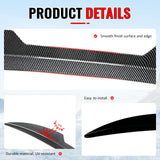 2013-2018 Ford Focus ST Rear Roof Window Spoiler Wing Exterior Auto Parts V Style Painted Carbon Fiber Print ABS Plastic