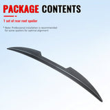 2013-2018 Ford Focus ST Rear Roof Window Spoiler Wing Exterior Auto Parts V Style Painted Carbon Fiber Print ABS Plastic