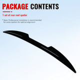 Rear Roof Window Spoiler Wing for Ford Focus ST 2013-2018 V Style Painted Gloss Black ABS Plastic