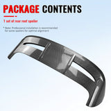 Rear Roof Window Spoiler Wing for Ford Fiesta Hatchback 2011-2019 ST Style Painted Carbon Fiber Print ABS Plastic