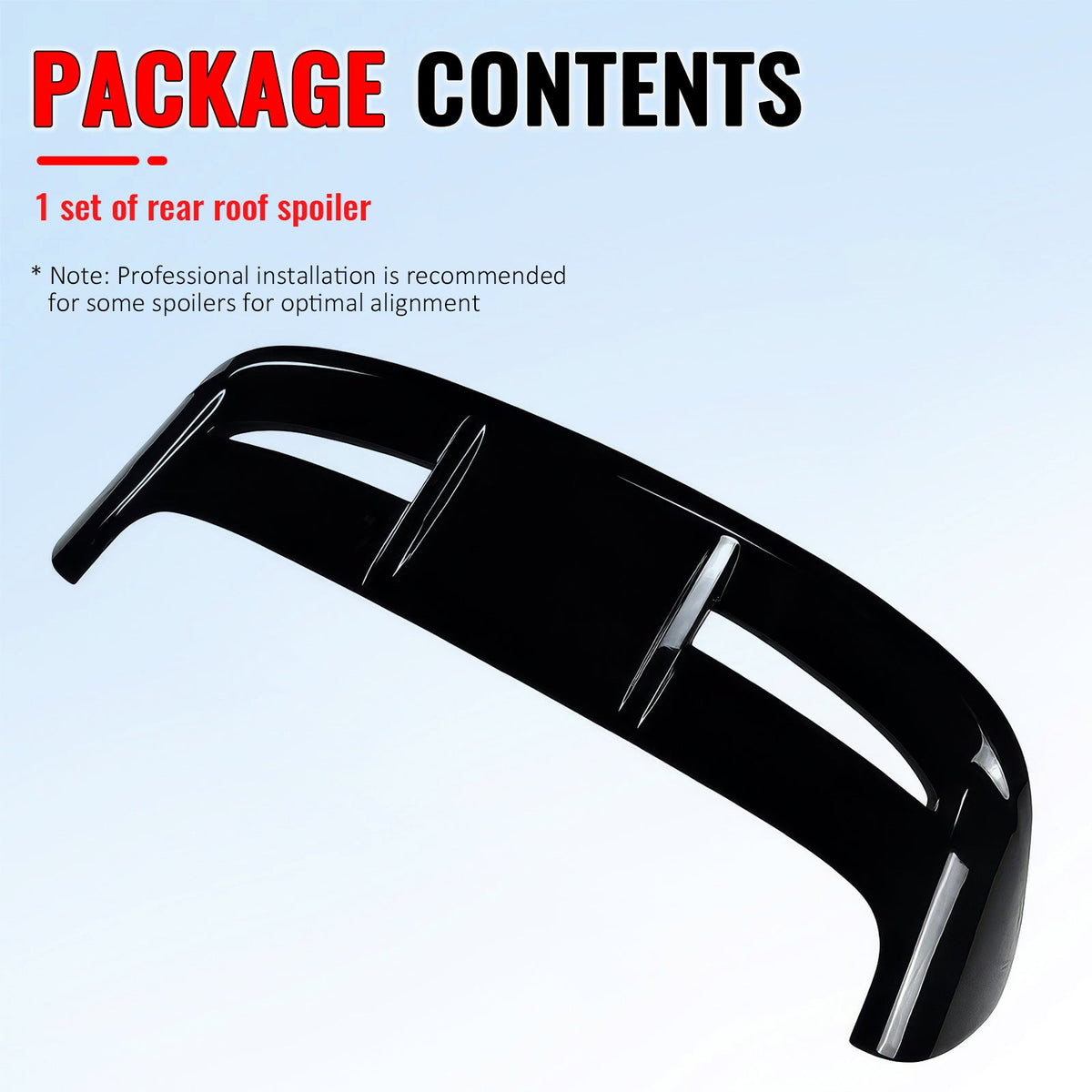 Rear Roof Window Spoiler Wing for Ford Fiesta Hatchback 2011-2019 ST Style Painted Gloss Black ABS Plastic