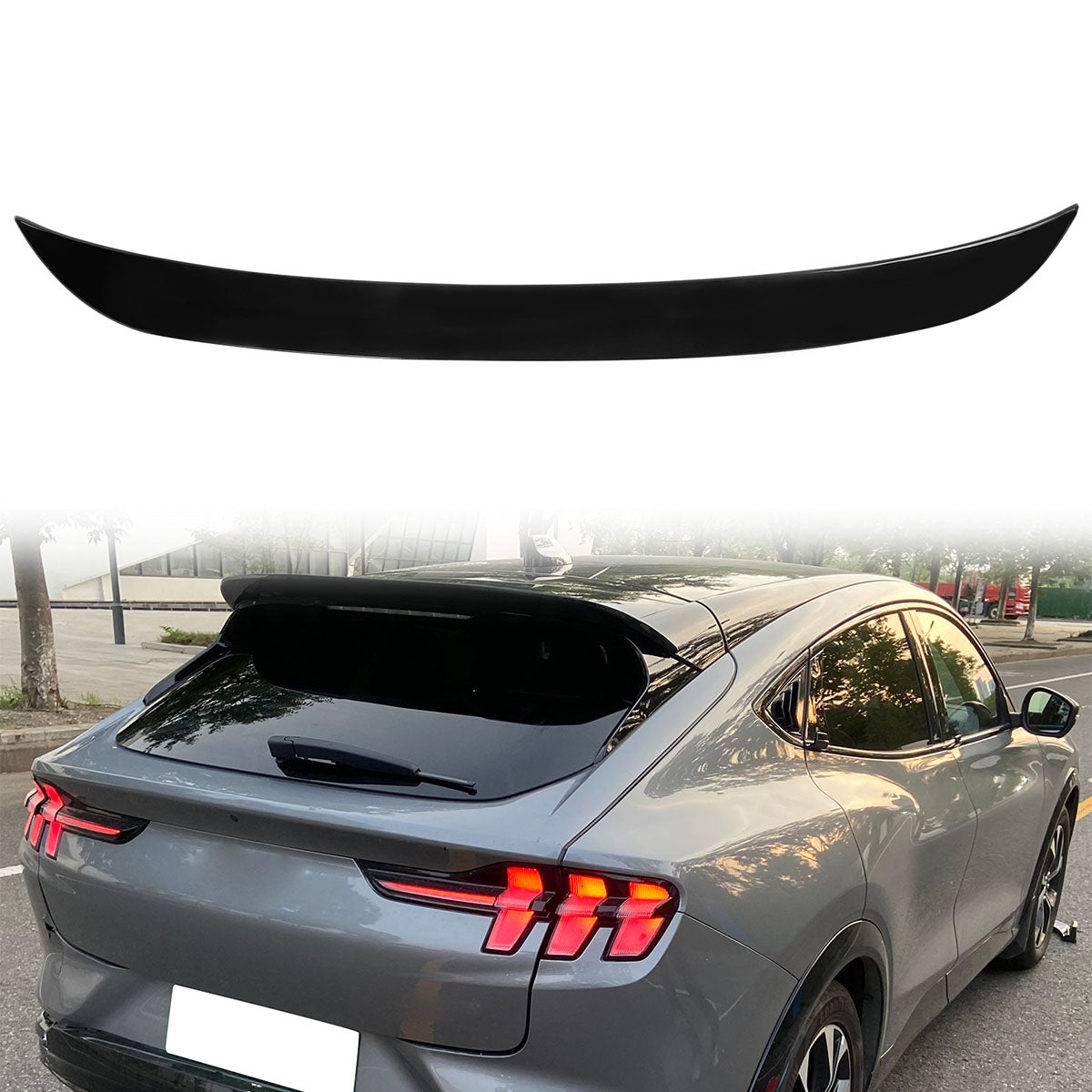 2021-2024 Ford Mustang Mach-E Rear Roof Window Spoiler ABS