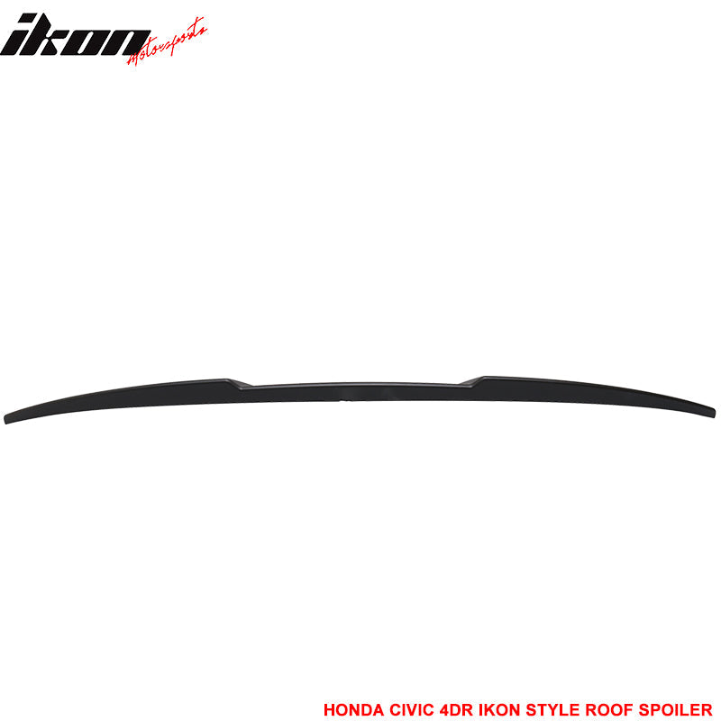Fits 16-21 Civic X 10th Gen Sedan Roof Spoiler OE Window Visor ABS