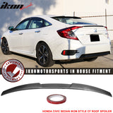 2016-2021 Honda Civic 4Dr Sedan X 10th Gen Rear Window Roof Spoiler