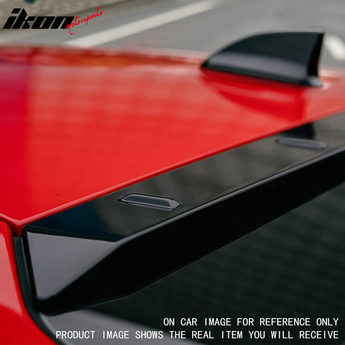 2022-2026 Honda Civic FL Type R Hatchback V Style Roof Spoiler Carbon Fiber Print ABS