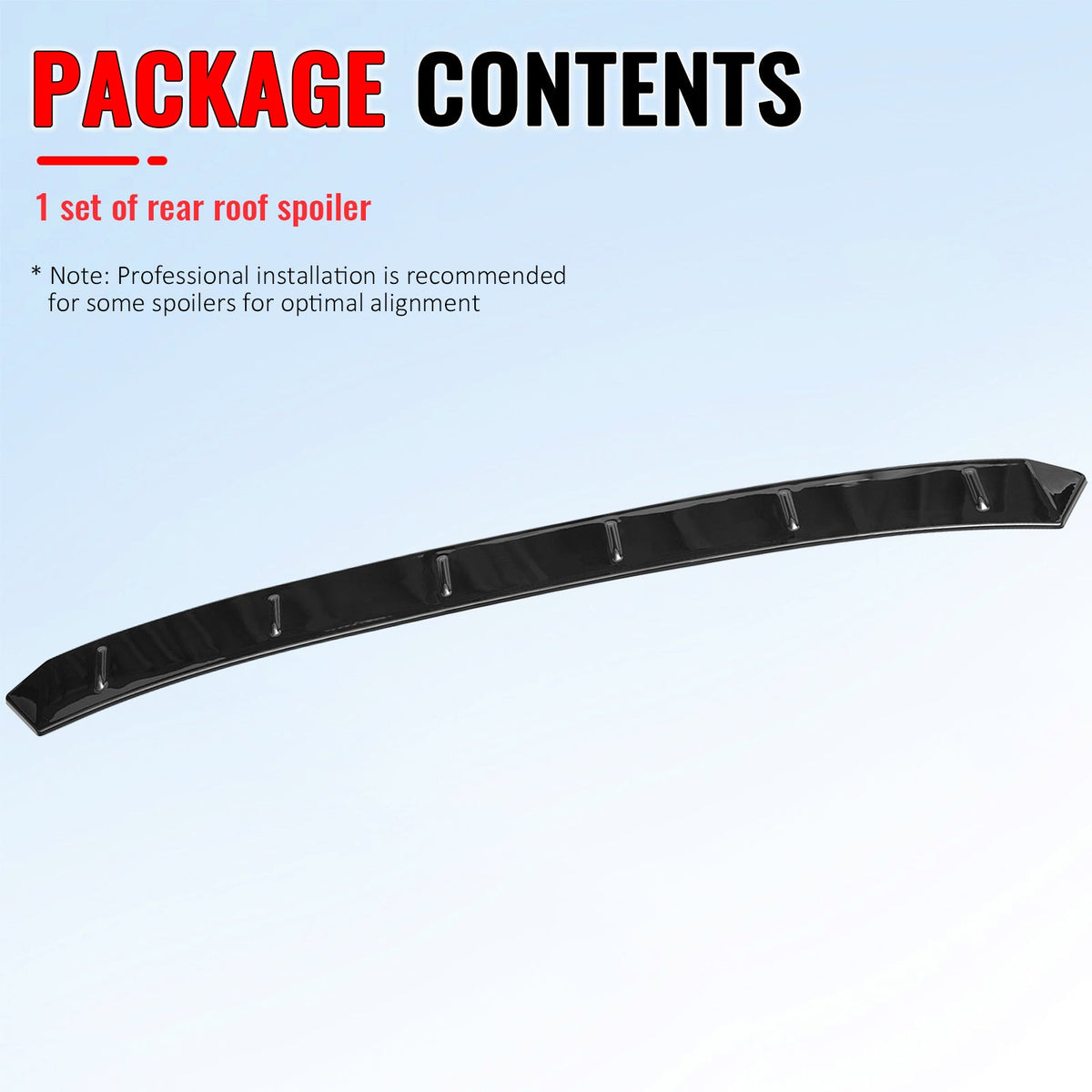 2022-2026 Honda Civic FL Type R Hatchback V Style Roof Spoiler Gloss Black ABS