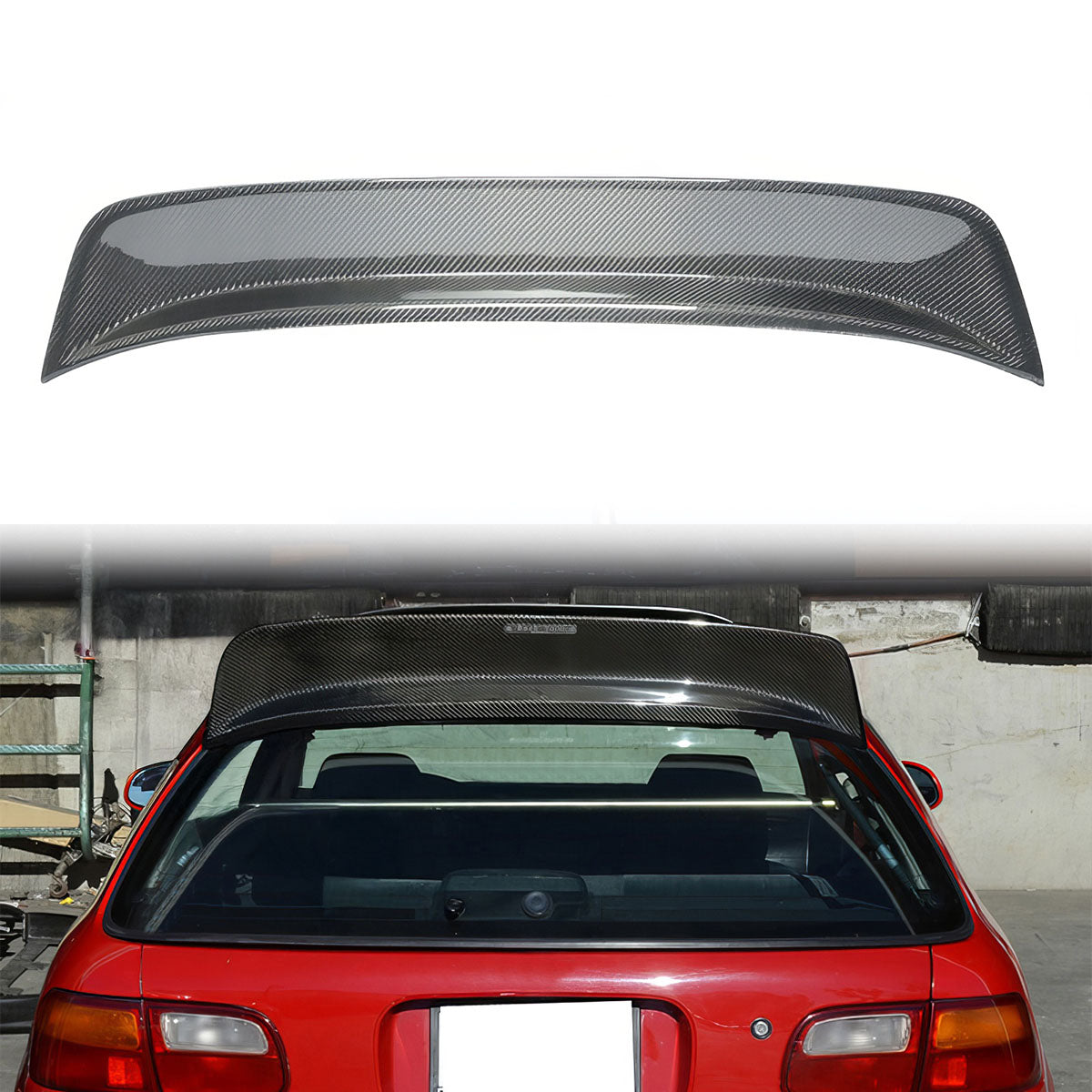 Roof Spoiler Wing for Honda Civic EG6 Hatchback 1992-1995 BYS Style ABS
