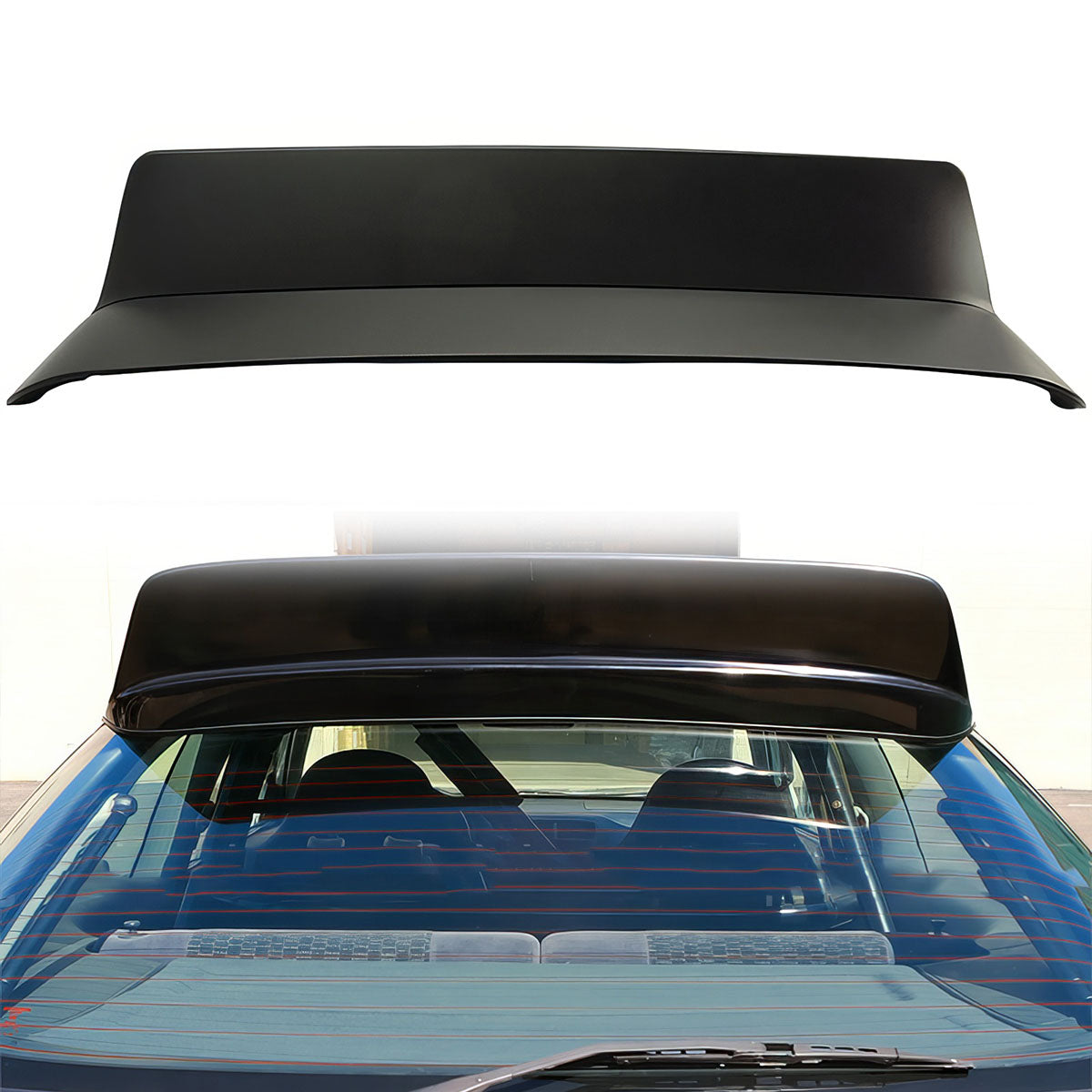 Roof Spoiler for Honda Civic Hatchback 1996-2000 2 Door BYS Duckbill Unpainted