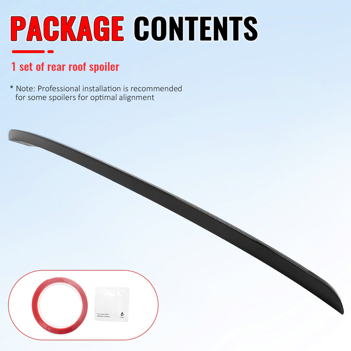 Roof Spoiler Rear Window Wing Lip for Infiniti Q50 2014-2024 Gloss Black ABS
