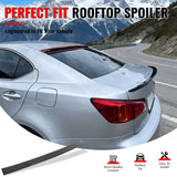 2006-2013 Lexus IS250/IS350 XE20 & 2008-2013 IS F Sedan 4-Door Rear Roof Top Window Spoiler Wing Added on OE Style Gloss Black ABS Plastic