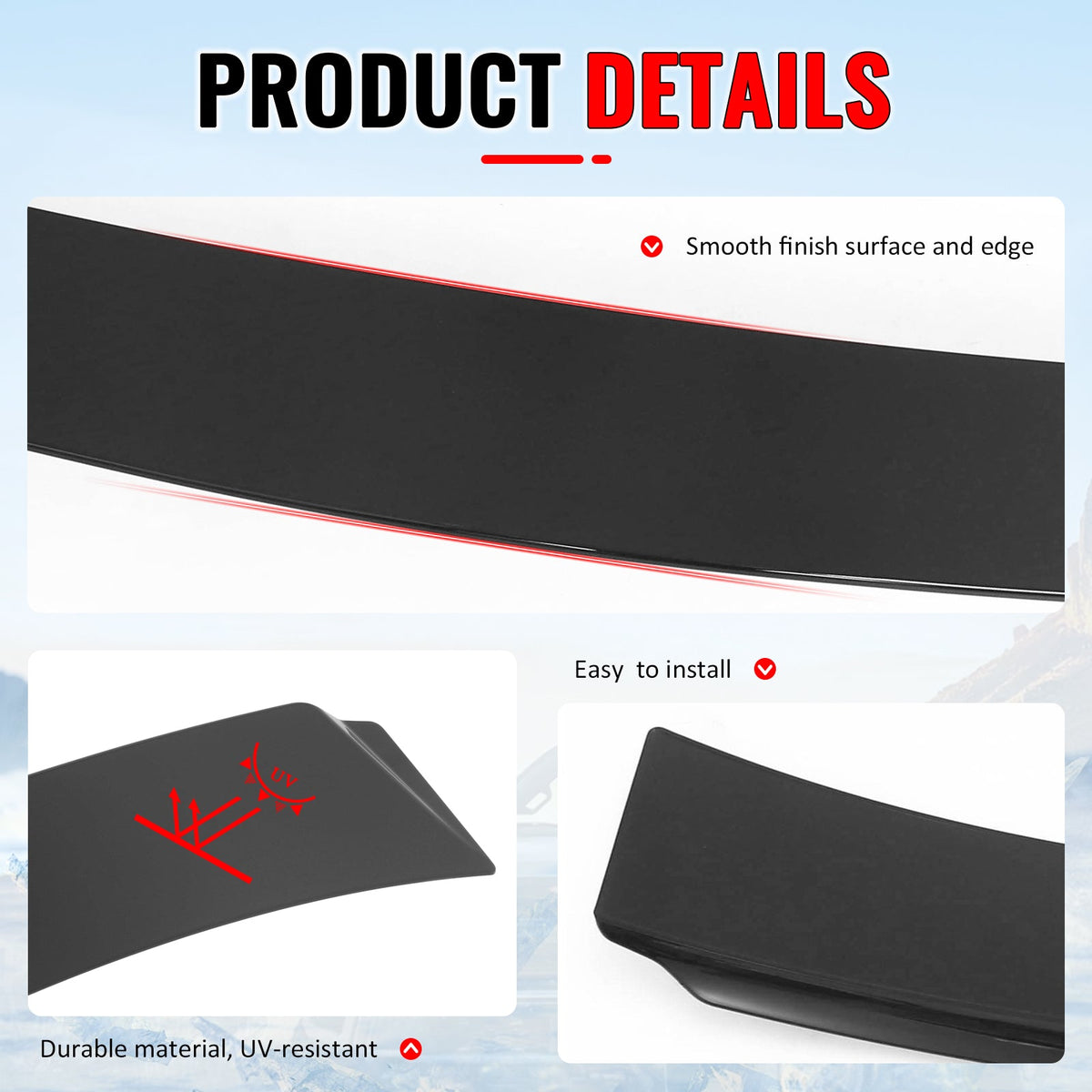 2006-2013 Lexus IS250/IS350 XE20 & 2008-2013 IS F Sedan 4-Door Rear Roof Top Window Spoiler Wing Added on OE Style Gloss Black ABS Plastic