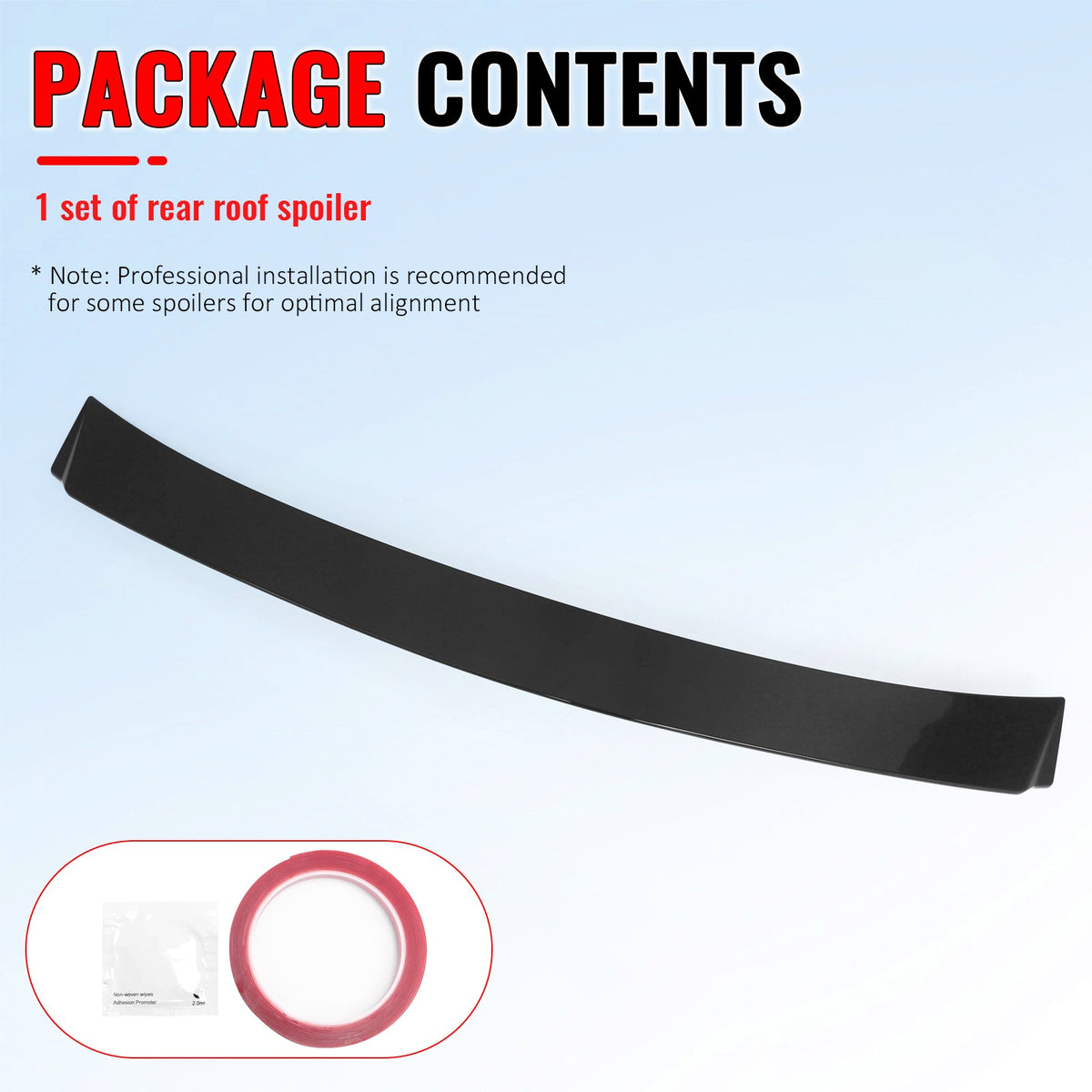 2006-2013 Lexus IS250/IS350 XE20 & 2008-2013 IS F Sedan 4-Door Rear Roof Top Window Spoiler Wing Added on OE Style Gloss Black ABS Plastic