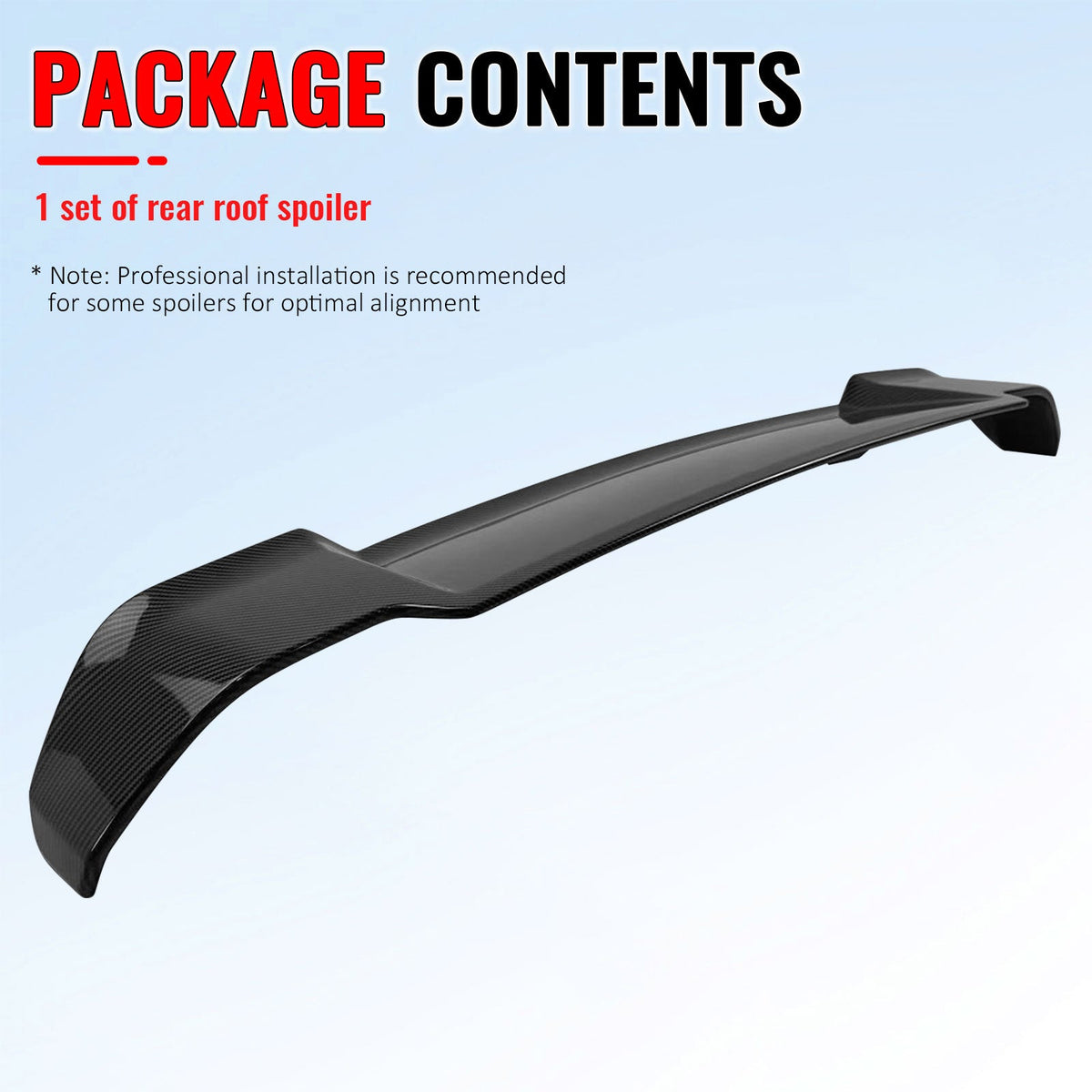 Roof Spoiler for Land Rover Defender 90 110 130 2020-2026 V Style Carbon Fiber Print ABS