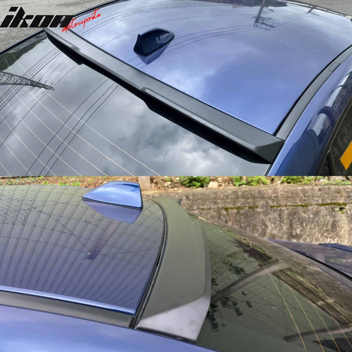 2015-2021 Subaru WRX X Style Unpainted Black Rear Roof Spoiler ABS